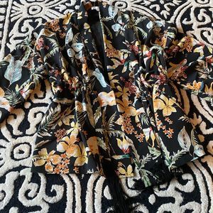 Zara Floral Kimono Jacket